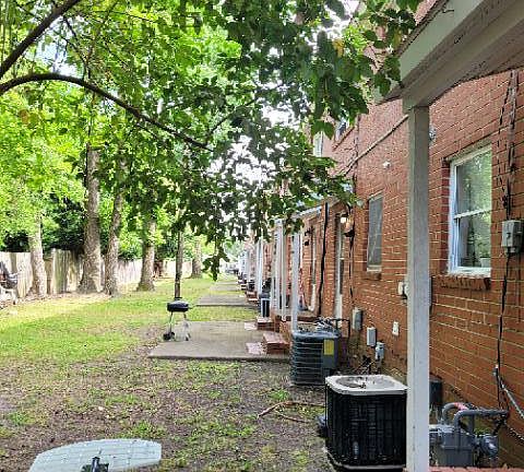 Each unit has back patio