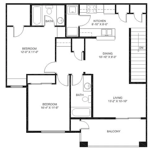 Floor plan 2 Bedroom