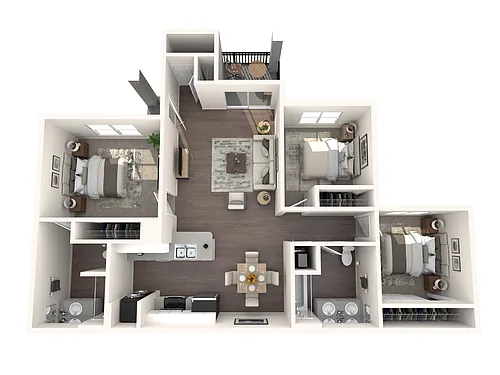 Floor plan 3 Bedroom 2 Bathroom