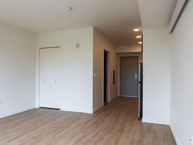Studio "B" with large walk in closet and extra closet.