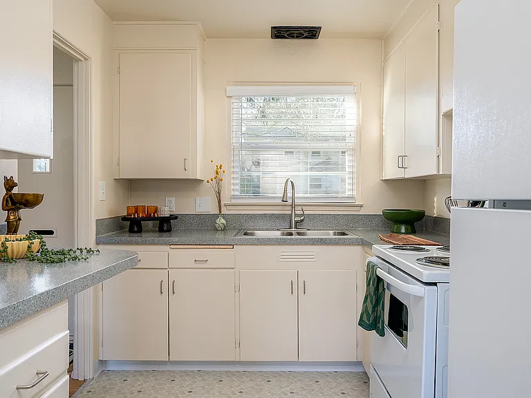 Kitchen with White Appliances