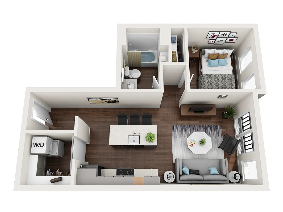 Floor plan Traditional 1 Bedroom
