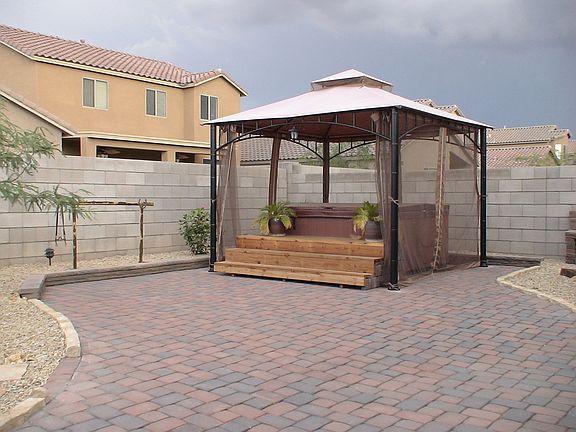 Hot tub with gazebo