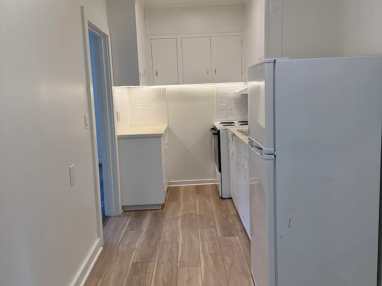 view from south end of kitchen toward north end