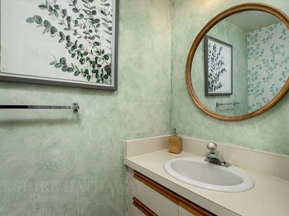 Powder room off of front hallway