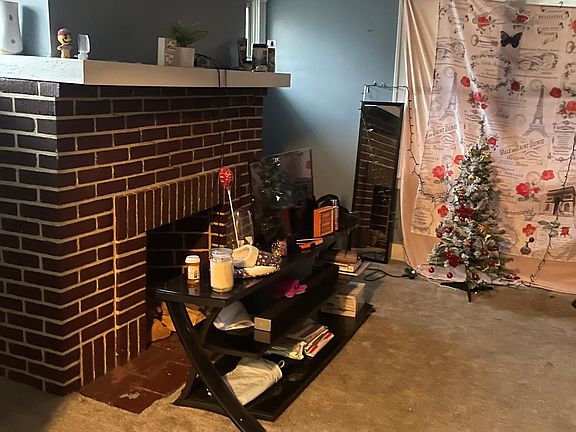Living room fireplace