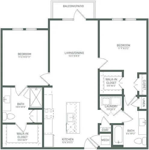 Floor plan 2X2