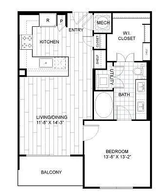 Floor plan P1C - Junior Bedroom