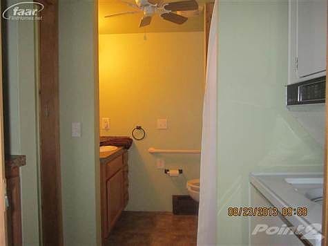 bathroom, stackable washer and dryer