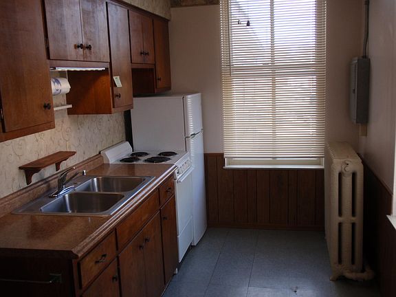 kitchen has room for a small table