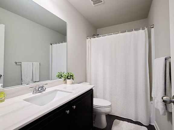 Shared bath arrangement is ideal but can be private if the other roommate agrees to use the one downstairs