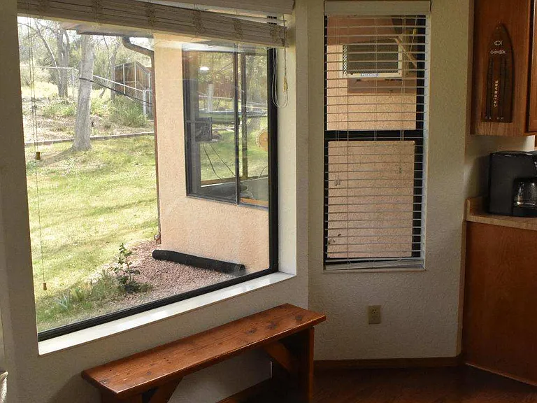 Coffee area next to mudroom.
