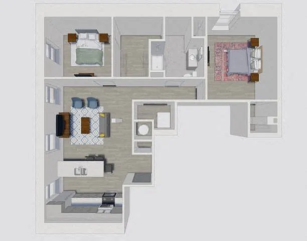 Floor plan 50 Peabody - B2-A