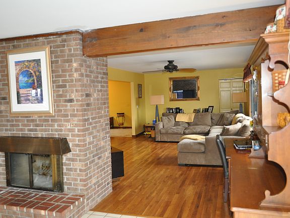 Wood burning stove in kitchen with gas hook up. 
