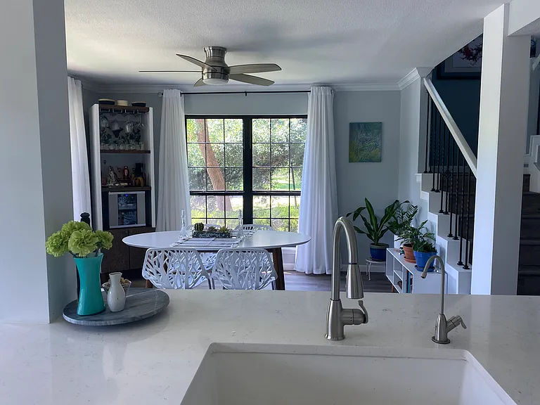 Views of the pond from the kitchen.