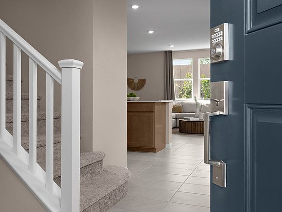 Satin nickel entry door hardware