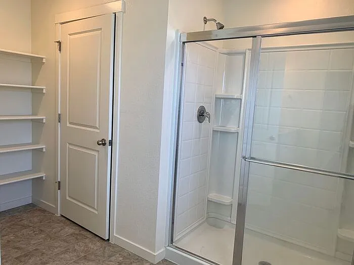 Master bath with 2nd closet and shelves