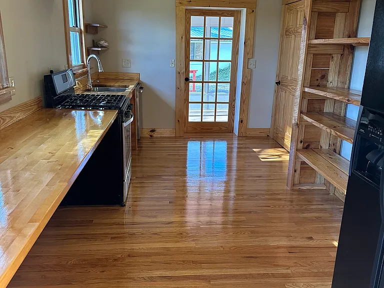 Kitchen looking towards the sunroom.