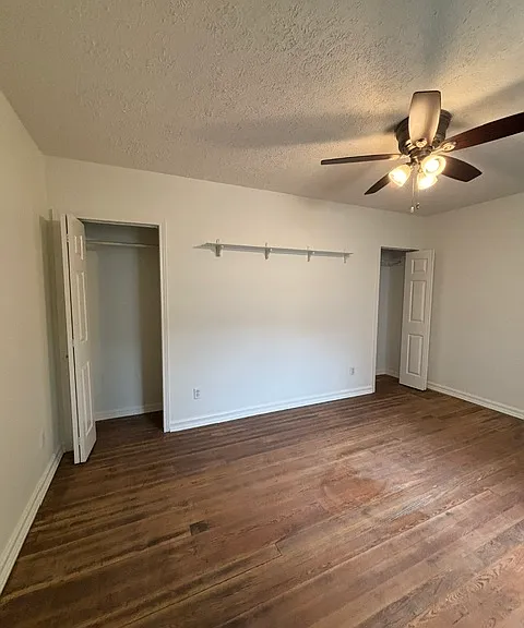 Bedroom with two closets
