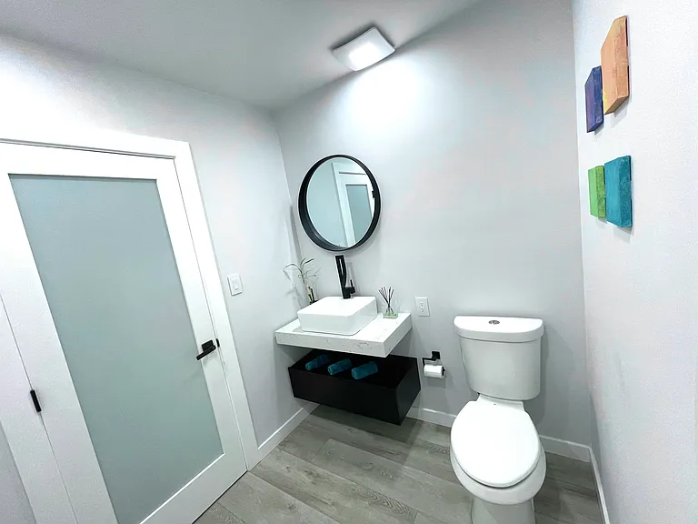 Downstairs powder room