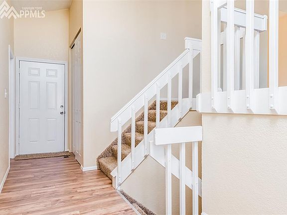 Entry with door to back yard