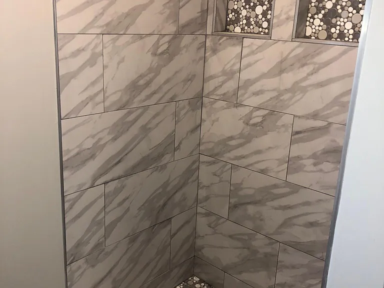 Tiled shower