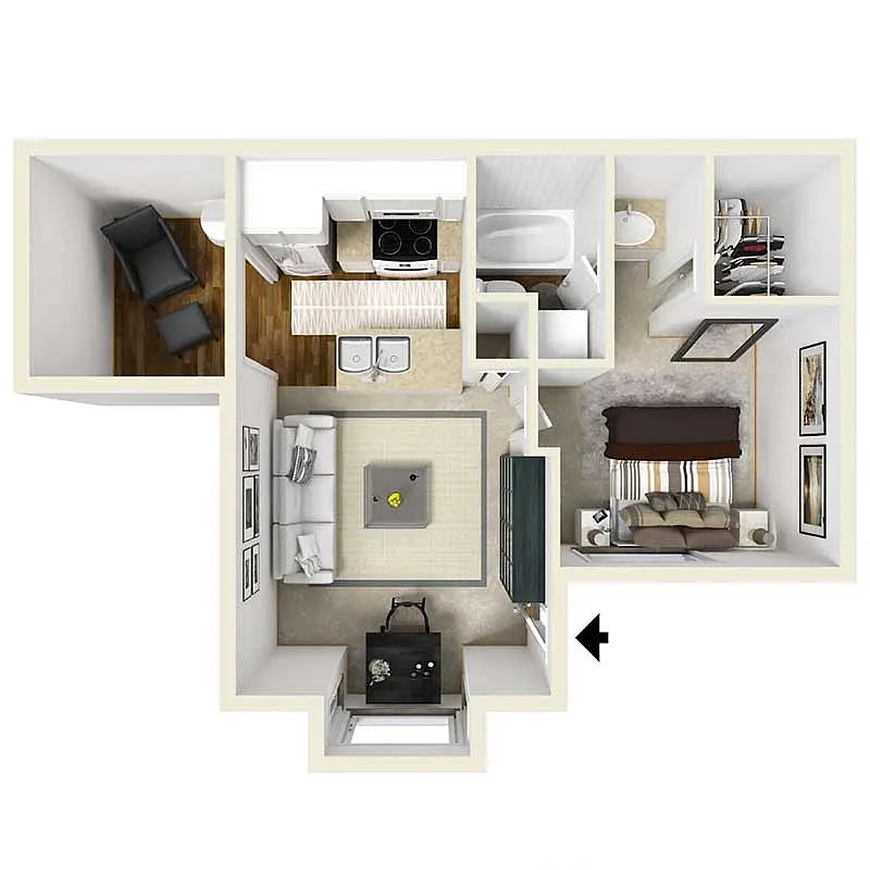 Floor plan 1 Bed