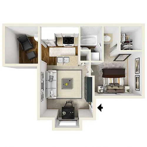 Floor plan 1 Bed