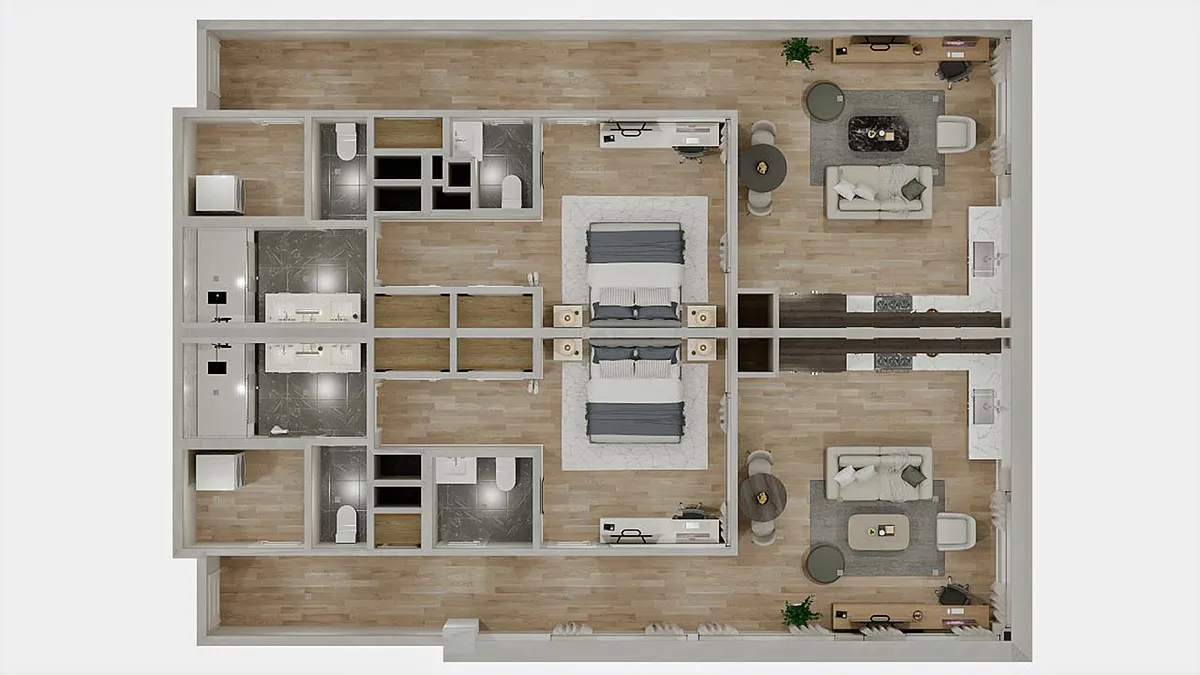 Floor plan Signature One Bedroom Residence Accessible