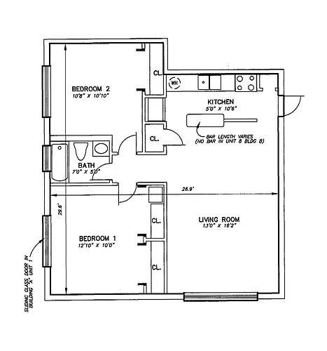 Floor plan 2 Bedroom 220-8