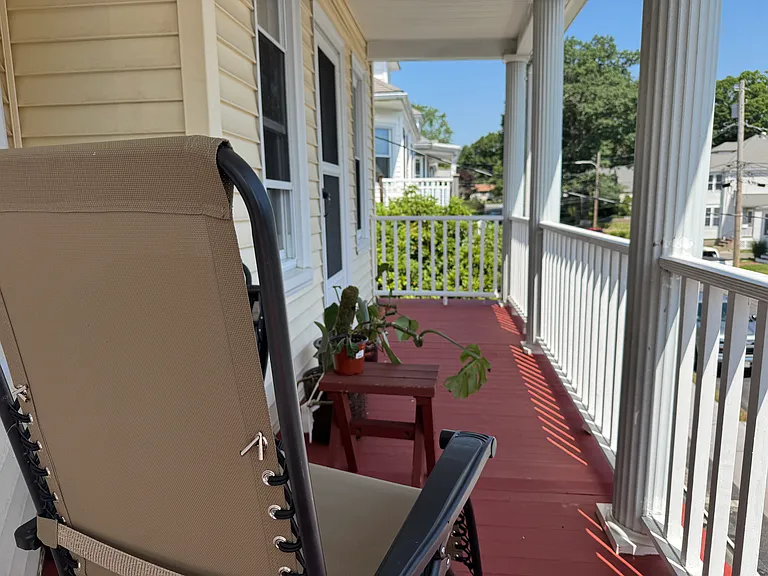 Porch off study. View toward Nichols Street.