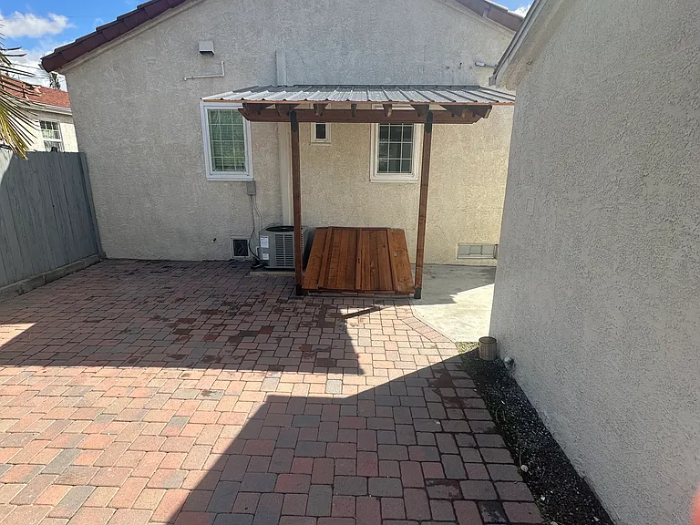 New covered Entrance to basement