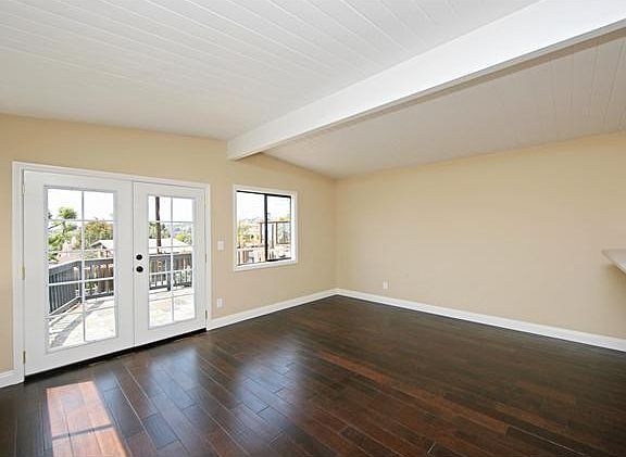 Family room + French doors to back deck