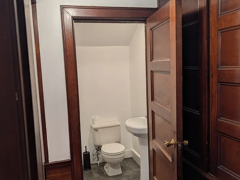 Powder room and linen closet