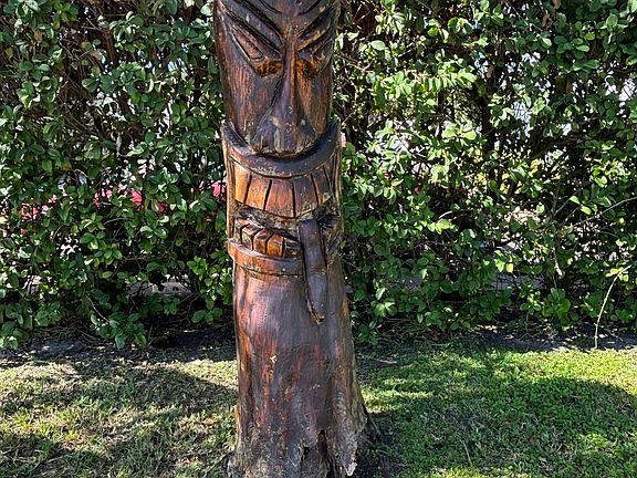 Unique carving from live oak tree stump