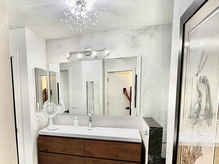 Large bathroom vanity with 6 drawers for extra storage