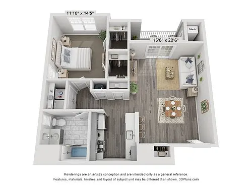 Floor plan 1B3