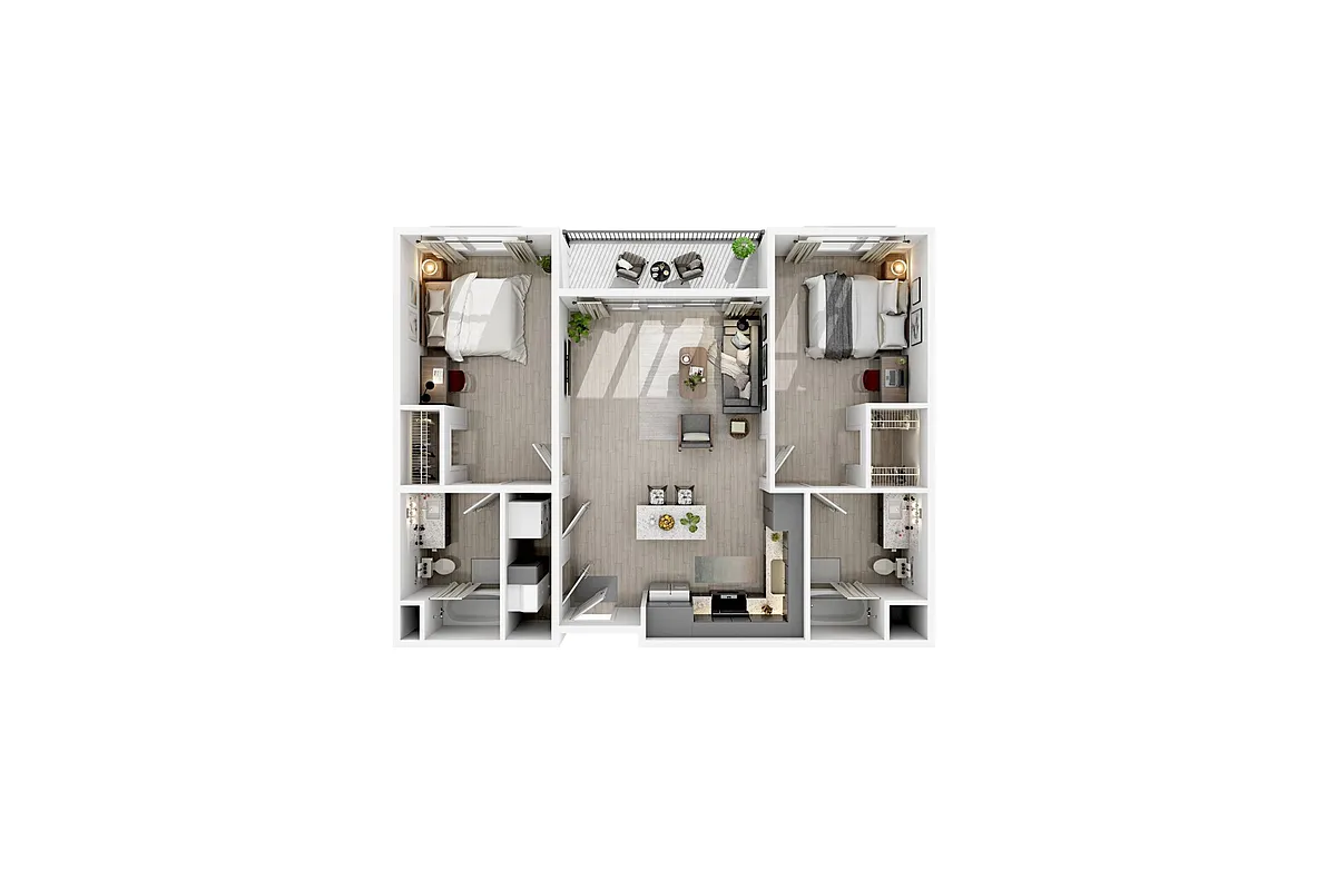 Floor plan 2 Bed / 2 Bath