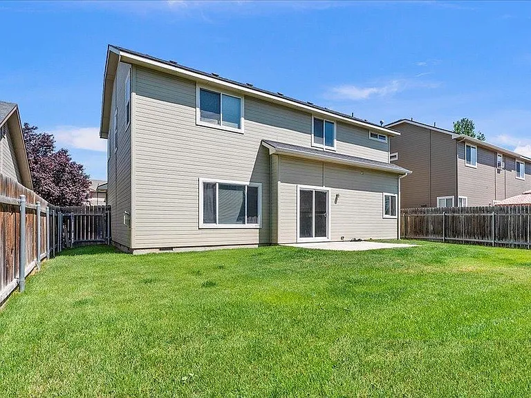 Large fenced backyard