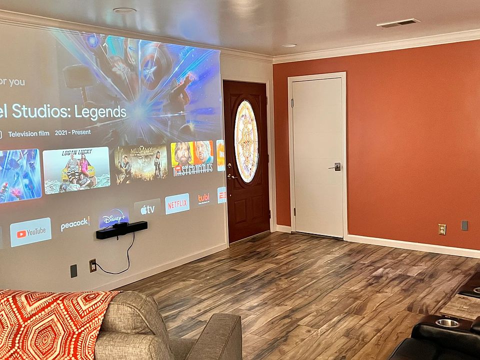 Home theater projection wall
