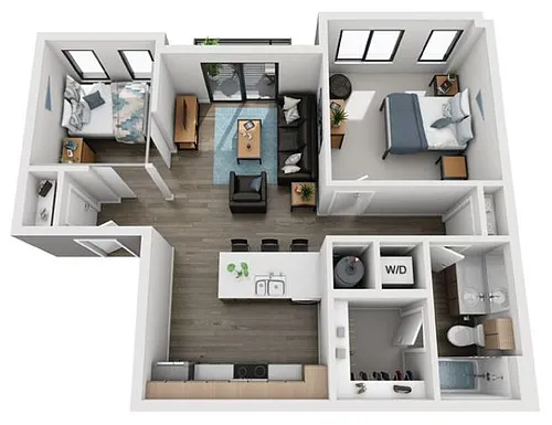 Floor plan 1BR++