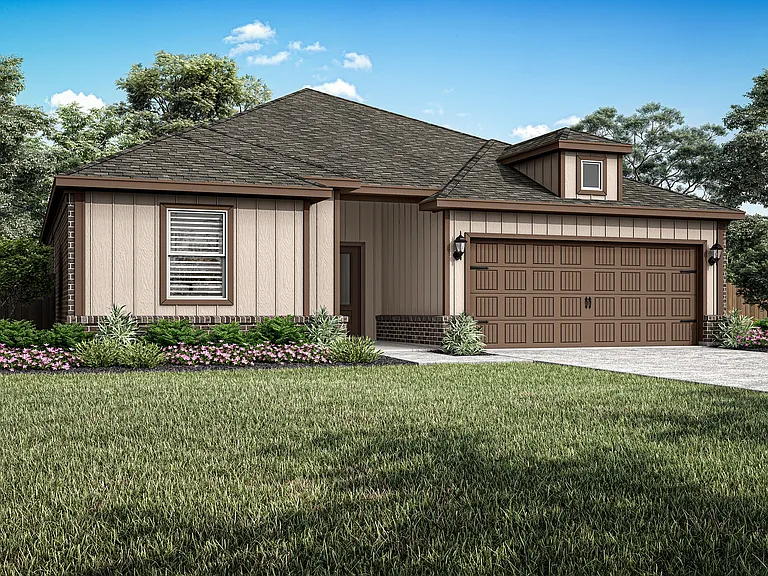 The Cassidy has a siding exterior.