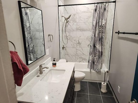 New bathroom with heated floor!