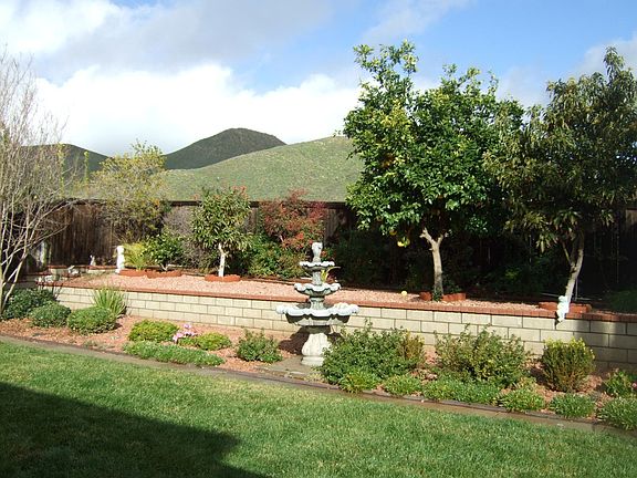 Beautiful back yard with a view of foot hills