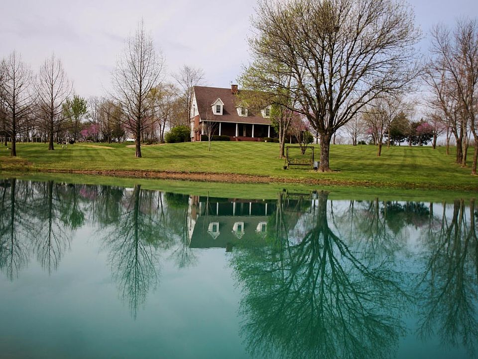 front view with stocked pond