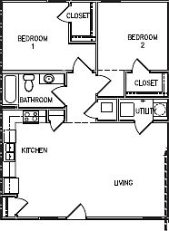 2 bedroom floorplan