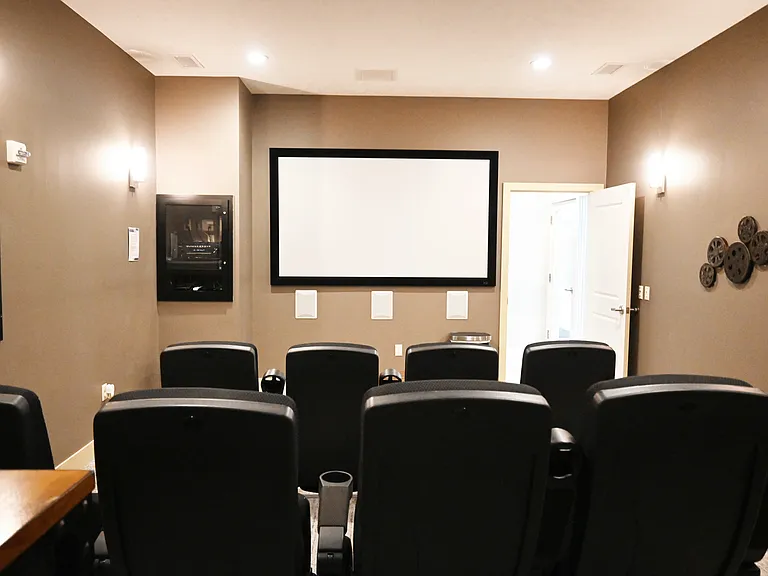 Community theater room at The Sterling Grand Island.