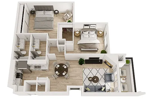Floor plan 2 Bedroom B