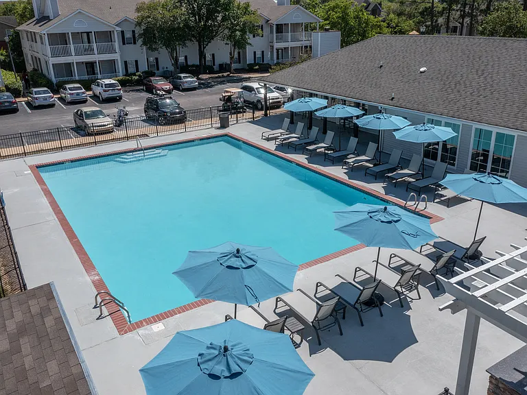 Our Montgomery apartments feature a refreshing community swimming pool for residents to enjoy, professionally operated by Highlands Vista Group.