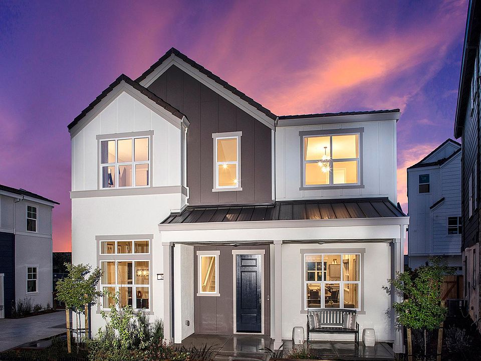 Front elevation at night